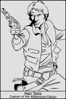 coloriage han solo star wars